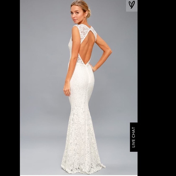 Lulus Dresses & Skirts - Lulu’s Open Back Lace Wedding Dress